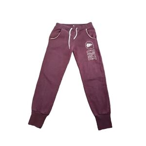 PICTURE Organic Clothing Kids Maroon Joggers with Logo Print Size S